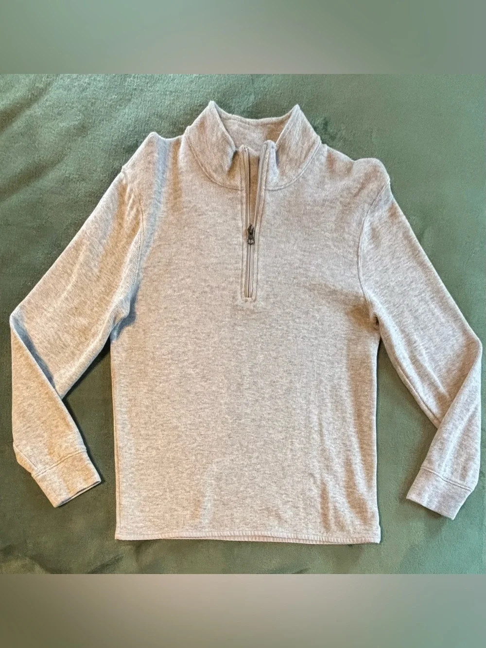 GAP Kids Light Gray Half-Zip Mock Neck Sweater, Size: XXL (boys)